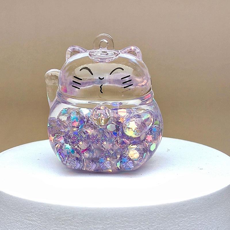 1Pcs Mini Resin Cartoon Cat Miniature Figures 3D Luminous Little Ornament Micro Landscape Diy Dollhouse Garden Decoration Craft