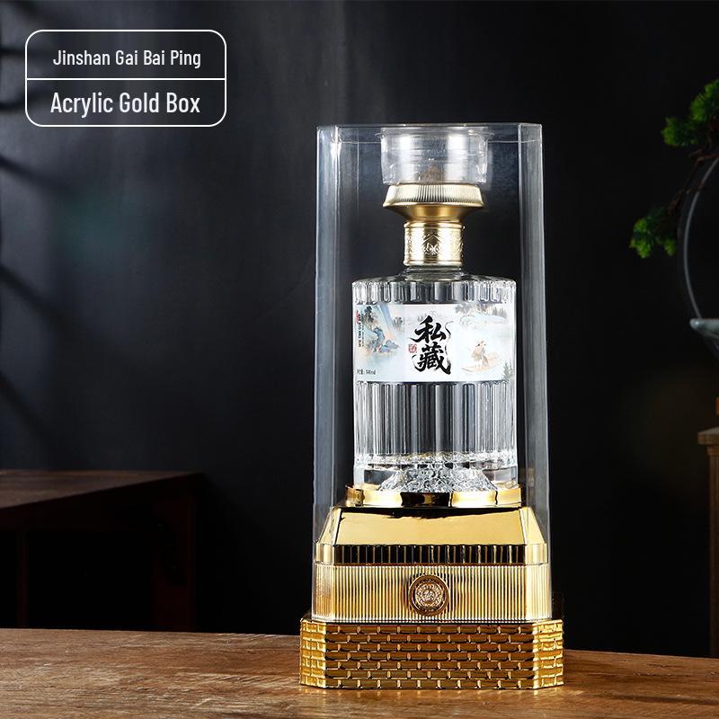 500ml Sealed Transparent Glass Wine Bottle with Gift Box for Weddings and Celebrations