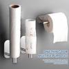 Toilet Paper Holder Adhesive Stainless Steel Towel Rail Shelf No Screws Without Drilling Roll Paper Holder for Bathroom Kitchen