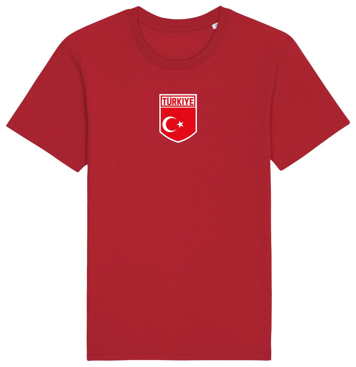 Turkiye Flag Badge T-Shirt 2024, Adults Kids Baby, Football Euro Shipping Turkey S разноцветный