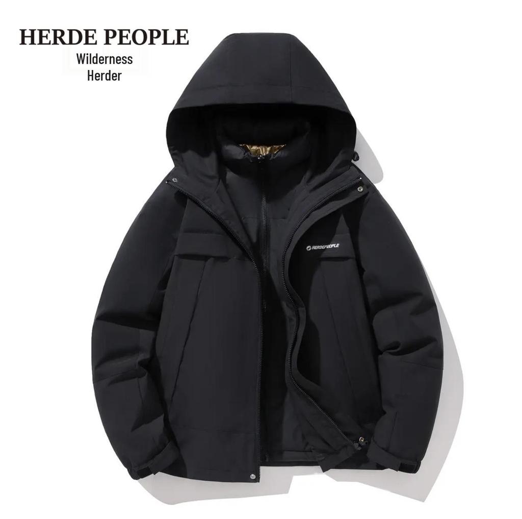 Winter Couple's 3-in-1 Down Jacket - Warm, White Duck Down, Outdoor Casual Wear
