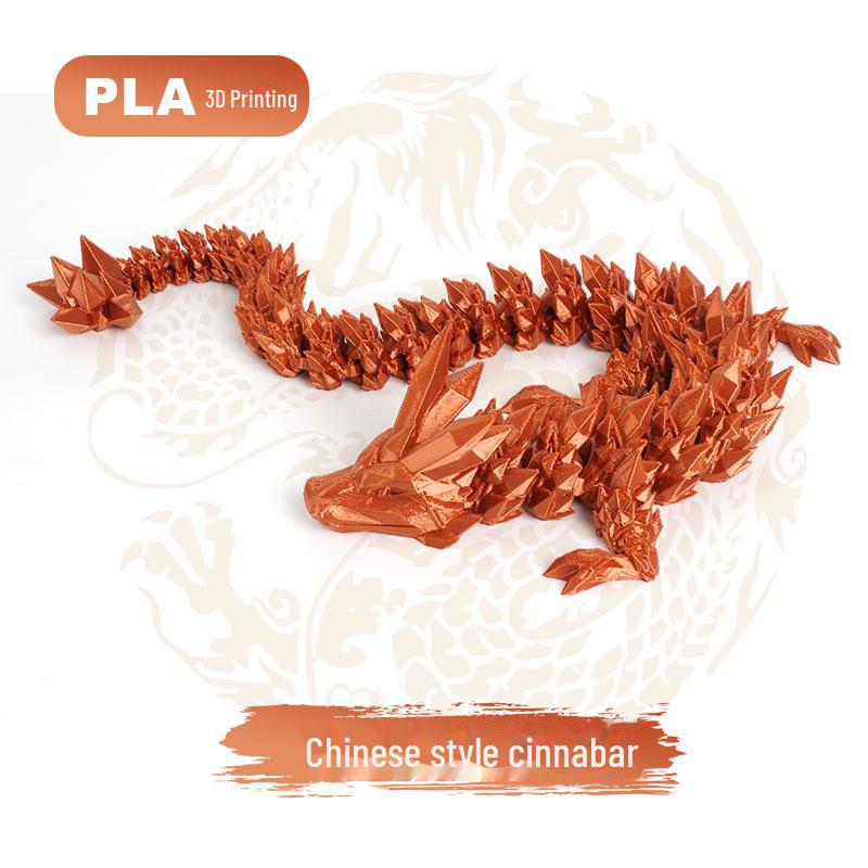 "Handcrafted 3D Printed Crystal Dragon Ornaments - Chinese Dragon & Dragon Egg Toys"
