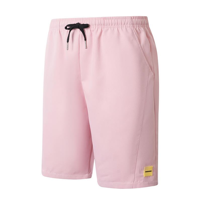 Spring and Summer Shorts Casual Drawstring Pockets Elastic Multi-color Solid Color for Men