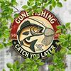 Vintage Tin Sign Retro Metal Plaque Fishing Man Cave Garage Wall Art