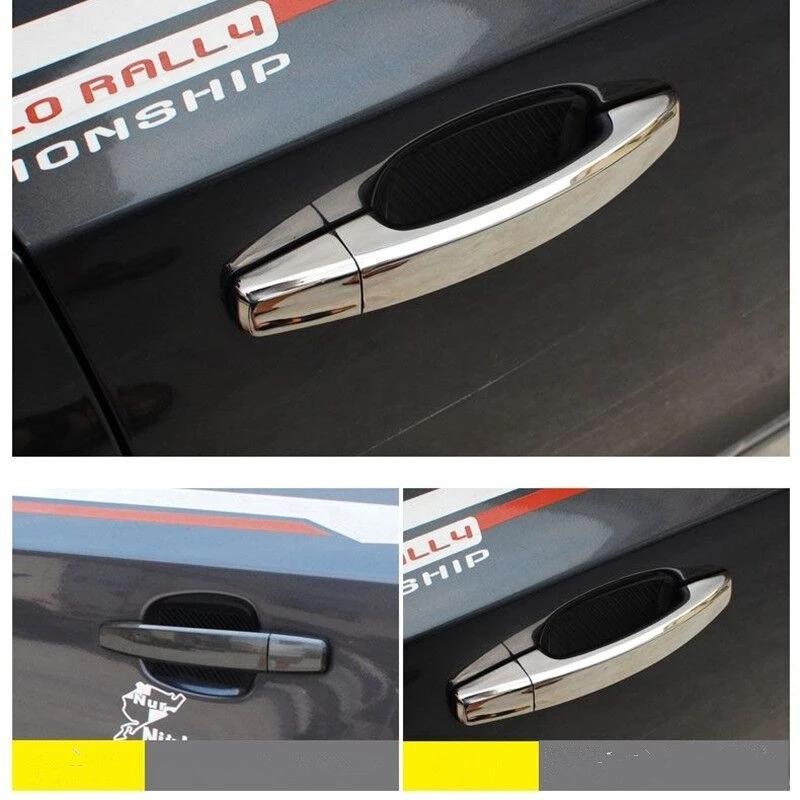 For OPEL Astra H 2004-2008 2009 Astra J 2010-2014 2015 Vauxhall ABS Carbon Fiber Door Handle Cover Trims Sticker Car Accessories