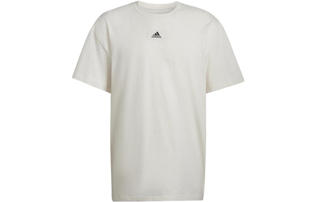 adidas T Shirts Men's Beige Crew Neck Moderate Straight Fit HE4368