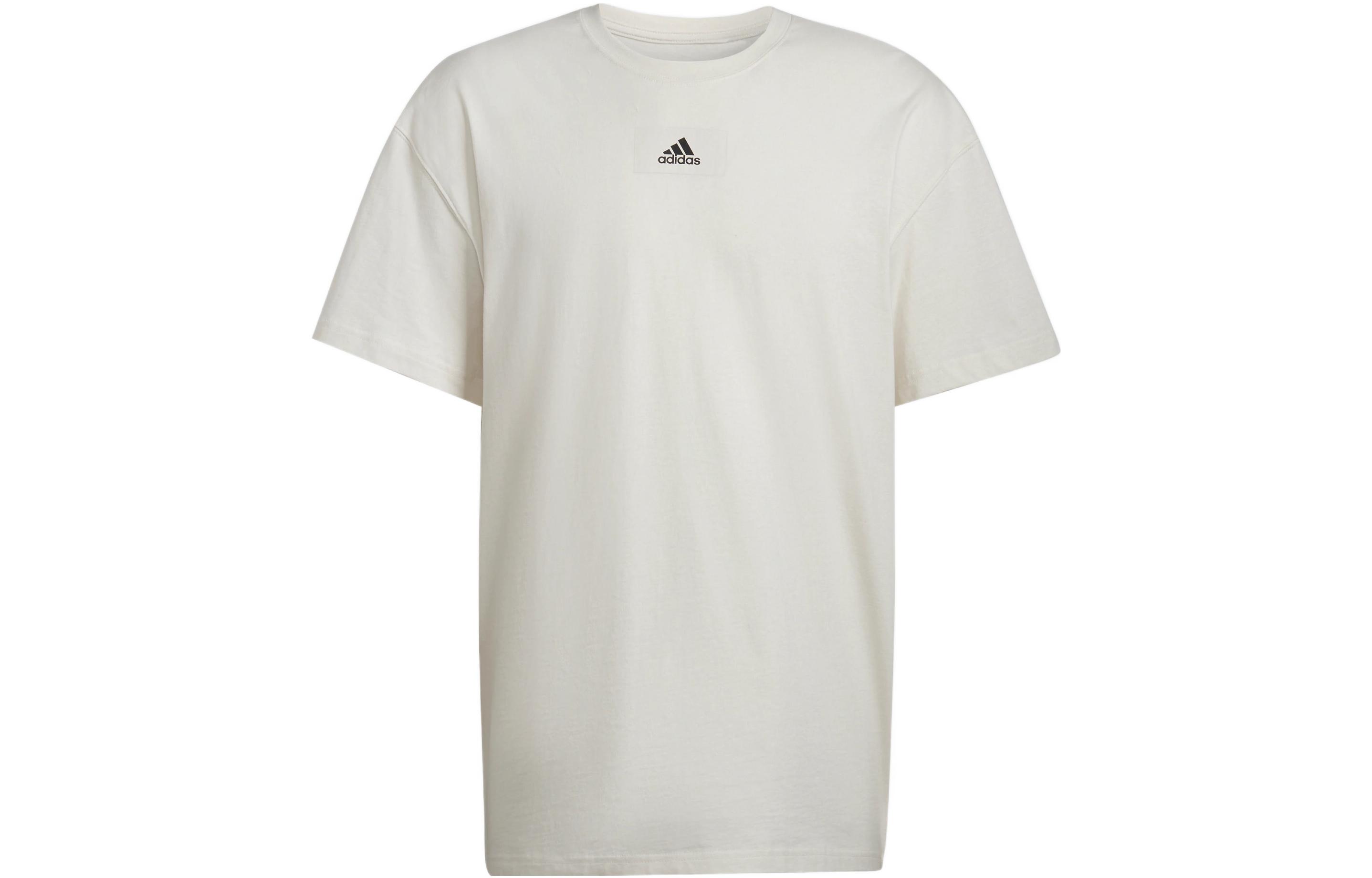 Adidas T Shirts Men s Beige Crew Neck Moderate Straight Fit HE4368 XL
