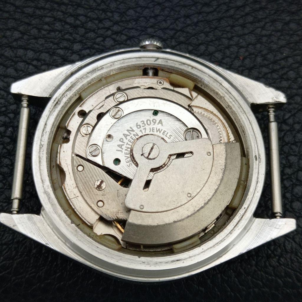 VINTAGE SEIKO 5 AUTOMATIC 6309A JAPAN MENS WHITE COLOR DIAL WATCH A708311-1