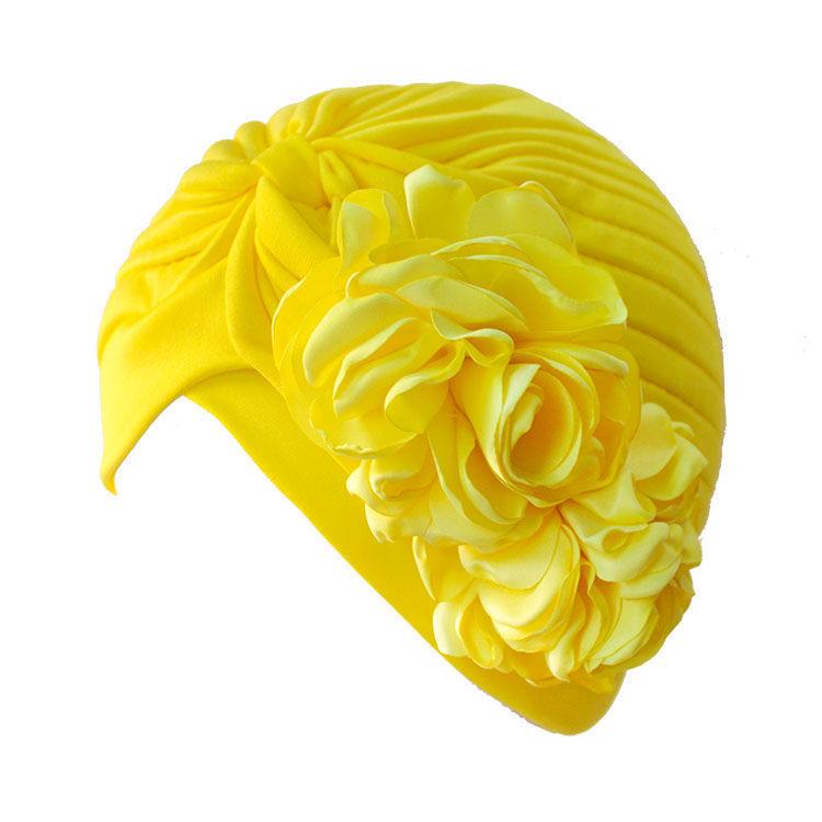 

Весенне-летняя мода Цветочный платок-бандана Шляпа Детская универсальная головная повязка в западном стиле Шляпа для путешествий Головной убор для фотосъемки Головной убор жёлтый