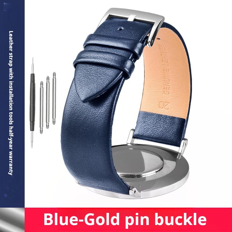 Thin Leather Strap 12 14 15mm 16mm 18mm 19mm 20mm 22mm For Tissot Longines Casio Watch Band Men Women Brown Blue White Bracelet