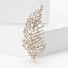 Temperament Exquisite Alloy Rhinestone Leaf Brooch High-End Women'S Suit Coat Corsage Jewelry Pin