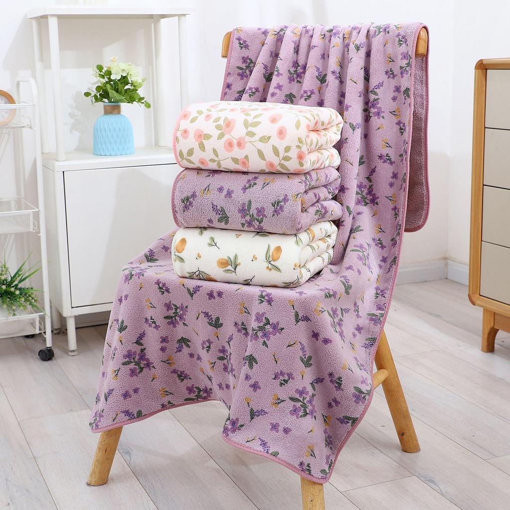 Floral Bath Towel Soft and Super Absorbent Bath Towel