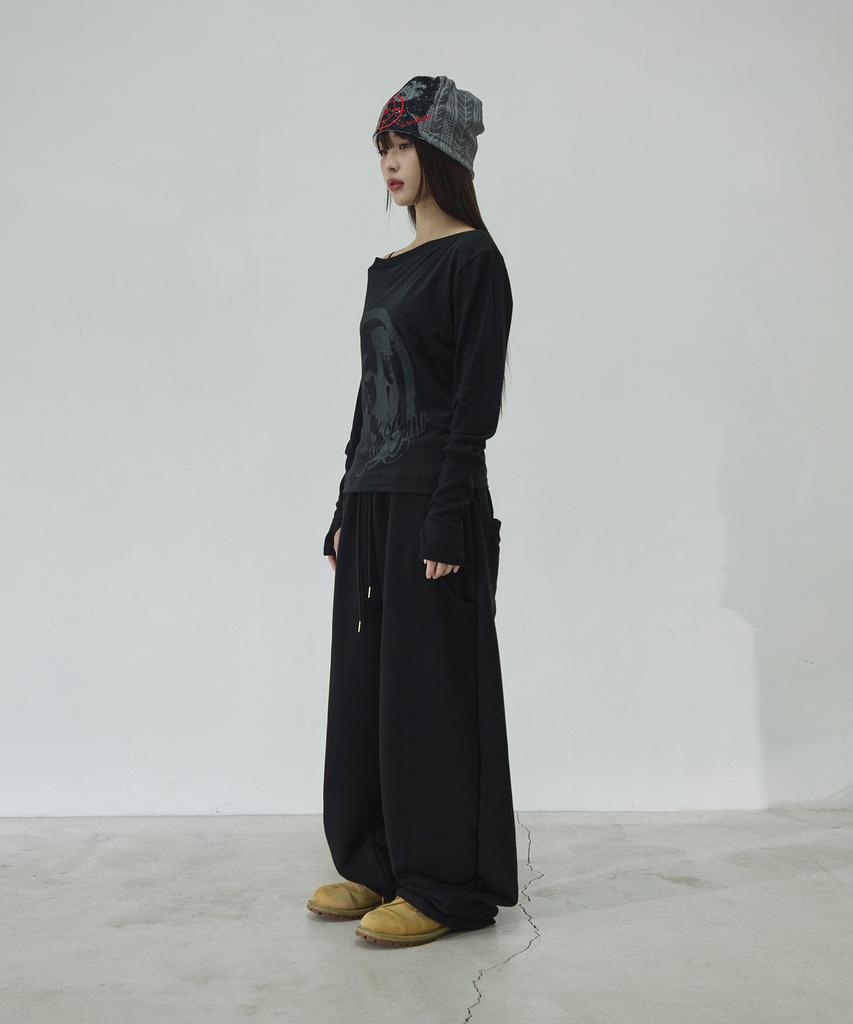 Seulliggeullou Leopard Logo Applique Sweatpants [Black]