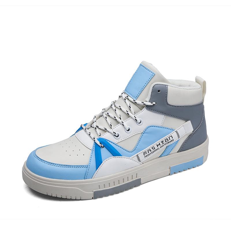 Pánské podzimní nové retro prodyšné pánské boty s vysokým svrškem, ležérní deskové boty, silná podrážka, zvyšující výšku, trendy sportovní obuv pánská