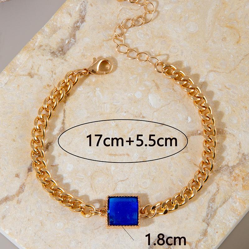 JMXD-Europe, America, Blue Devil's Eye Love Stacked Bracelet, Light Luxury Diamond Flower Butterfly Alloy Jewelry Women