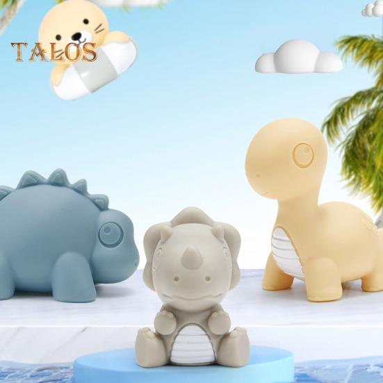 4-teiliges Badespielzeug mit LED-Beleuchtung, für Schwimmen, Wasser, weicher Gummi, Induktion, leuchtender Pinguin, Dinosaurier, Spaß, Glühen, rutschfest, leicht zu greifen, Kinder spielen lustig