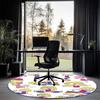 Lizzie McGuire Printed Round Rug Carpet Chair Rug Area Rug Entryway Doormats,for Office Chair Living Room Bedroom Kitchen Room.