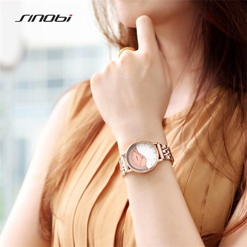 Watch Women'S High-Value Leather Waterproof Women'S Watch Guangzhou Watch Solid Steel Belt Niche Fashion Watch Women