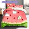 Chiikawa Pattern Bedding Quilt Set  Home Decoration  Gift (1 * Duvet Cover + 2 * Pillowcase  Without Core)