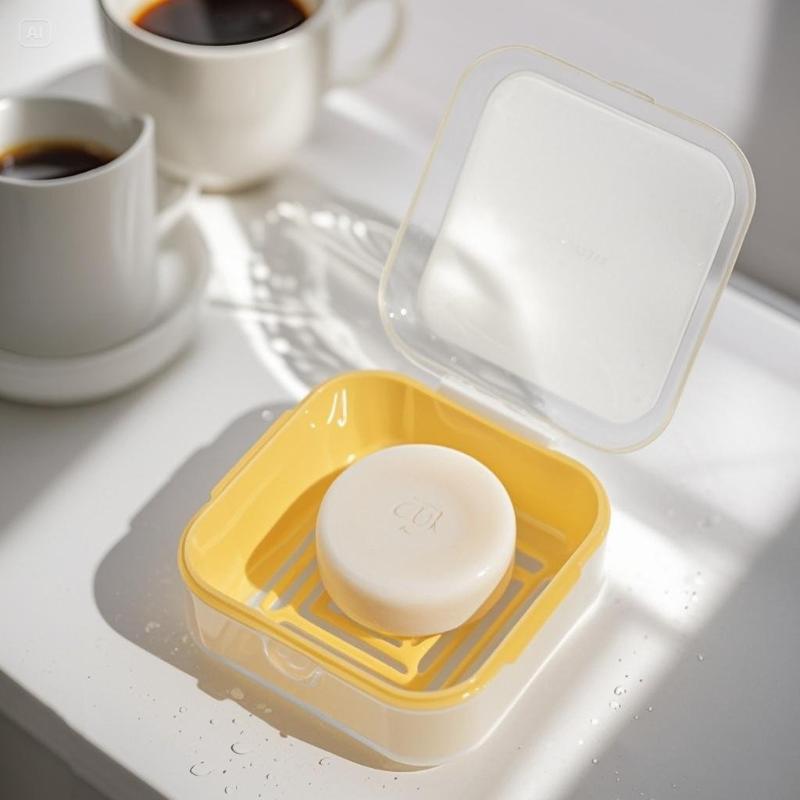 1Pce Travel Mini Soap Box Portable Leak Proof Soap Storage Box, Suitable For Dormitory Travel, Camping