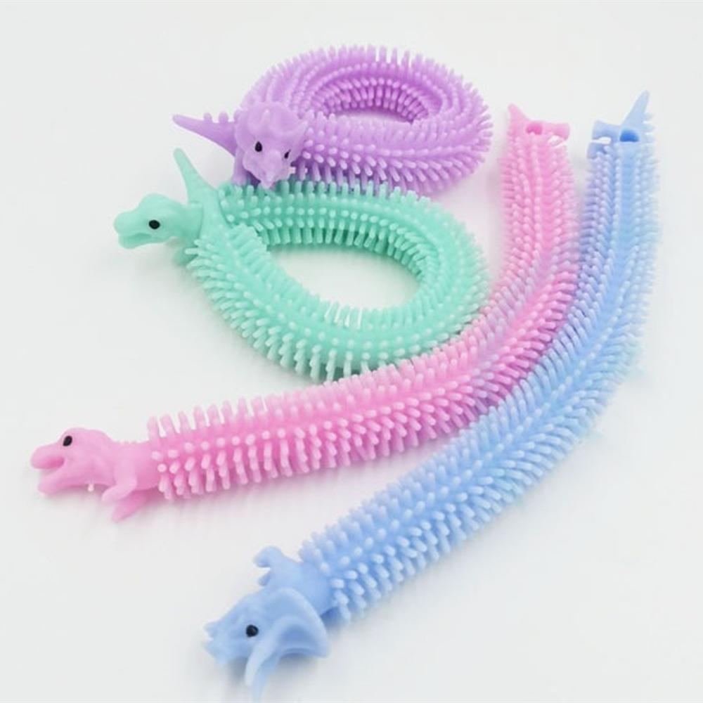 5PCS Worm Noodle Stretch String TPR Rope Anti Stress Toys String Fidget Autism Vent Toys Decompression Toy