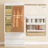Bedroom Wardrobe with 2 Doors, 2 Drawers, 3 Compartments, Wood, White