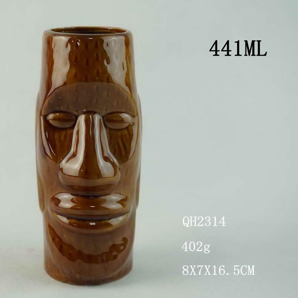 Hawaiian Ceramic Cup TIKI Creative Cocktail Cup Embossed Water Cup Tiki Cup Zombie Face