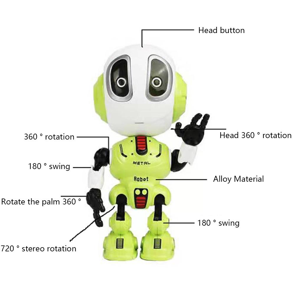 Talking Robot for 3 4 5 6 7 8-Year-Old Kids, That Repeats What You Say(Green)