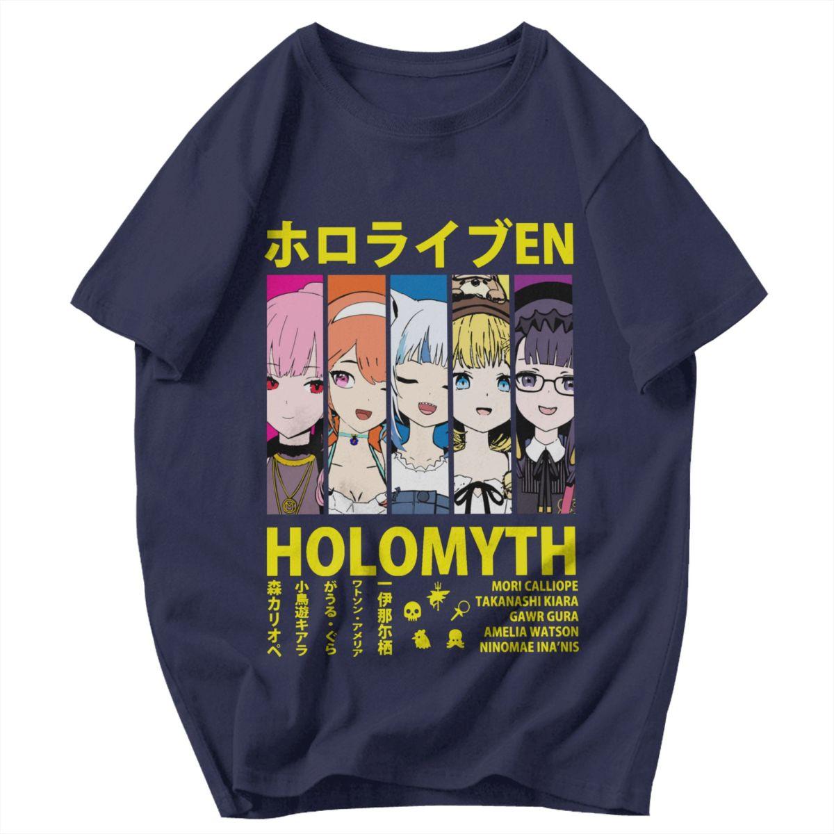 

Men T Shirt Hololive Characters Idol Showdown Unique Y2K Graphic Anime Unisex Tops T Shirts 4XL
