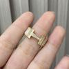 Anello aperto lettera H placcato 18k haute couture tutto diamanti anello alla moda per dito indice
