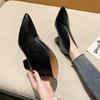 Pointed Toe V-mouth Patent Leather Ankle Boots Women's Stiletto Autumn New Snakeskin Pattern Boots Are Thin Leather Boots