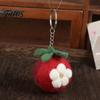 Pepper Keyring Pendant Felt Cartoon Vegetable Fruit Keychain, Garlic Pearl Mangosteen Corn Eggplant Bag Accessory Pendant, Handmade Keychain Backpack