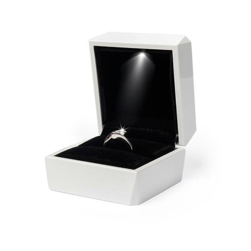 LED Engagement Wedding Earring Ring Pendant Jewelry Display Storage Case Box Gift with LED Lights