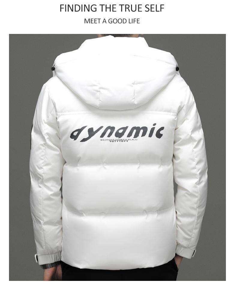 Chaqueta de plumón de pato blanco de alta capacidad de relleno para hombre, invierno 2025