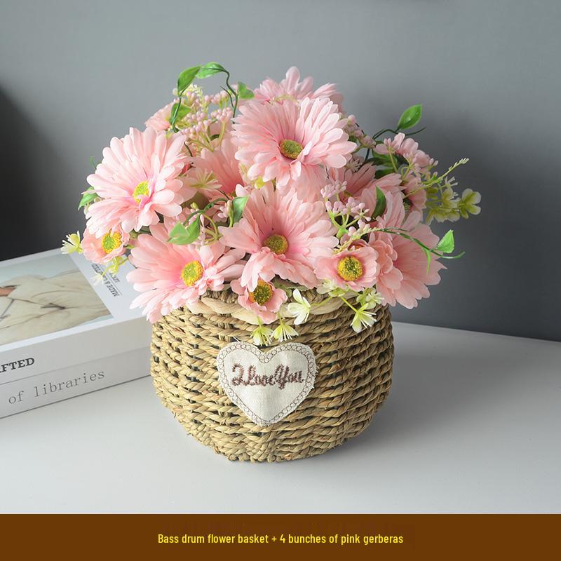 Handcrafted Willow Wicker Flower Basket for Dried Arrangements and Succulents