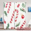 2pcs,Curtains Candy Holly Berries Christmas (3) Pattern Popular Curtains Fabric Curtains Outdoor Decorations Ldeal for Living