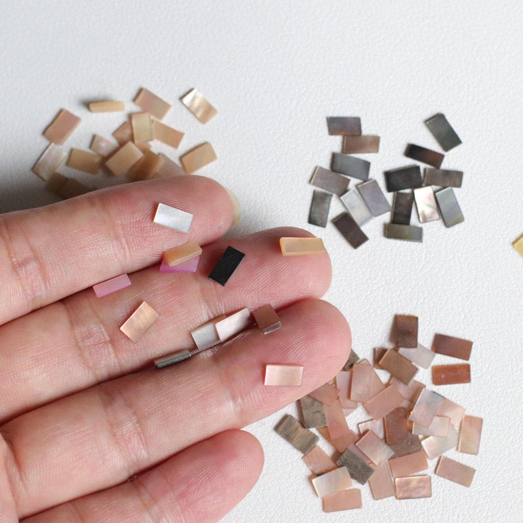 Vibrant 4x7mm Shell Slices for DIY Nail Art