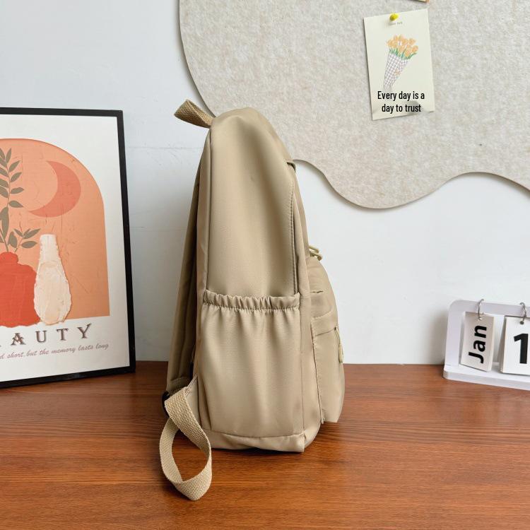 Literary Fresh Candy Color Student Backpack: Large Capacity Travel & Laptop Bag