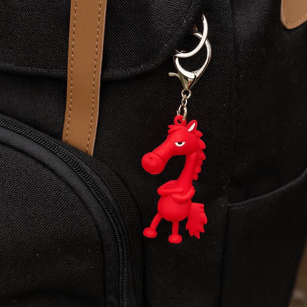 Simulation Horse Keychain Cold-Hearted Black Horse Bag Ornament Lucky Horse Mascot  Party Favors