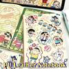 New Crayon Shin-chan A5 Pu Cortex Notebook Office School Supplies Full Color Page Leather Anime Book Student Notepad Diary Gift