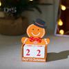 Pepparkaksmannens Julnedräkningskalender Träklossar Bordsdekoration Helgdagens Adventskalender för Kontorsbord