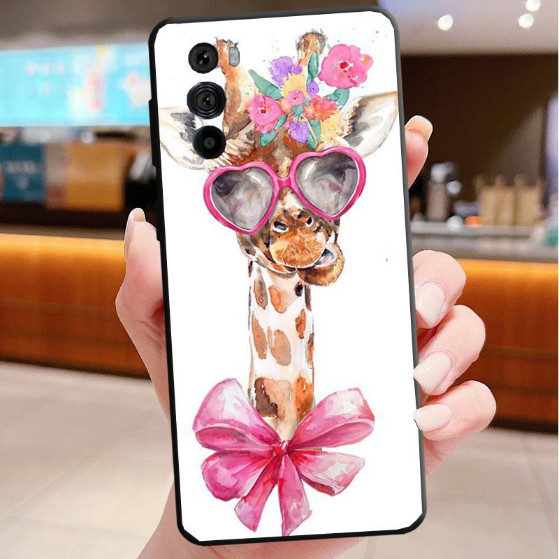 Telefoonhoesje Voor Motorola Edge 50 40 Pro 60 50 40 30 Ultra Neo Fusion Moto G85 G72 G53 G54 G84 G13 G32 Giraffe Anime