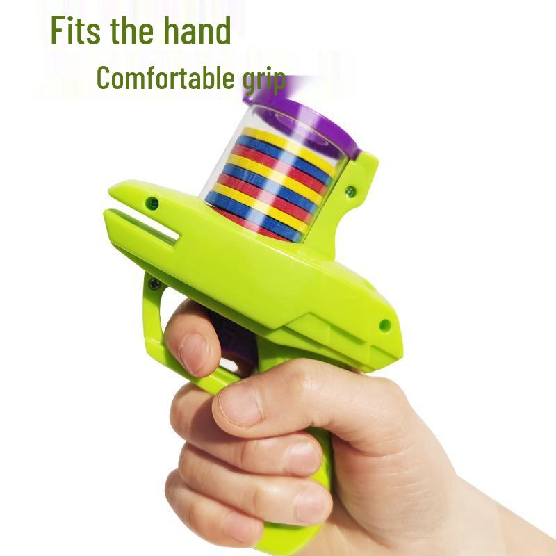 Classic Soft Bullet Saucer Gun: Safe Indoor/Outdoor Parent-Child Battle Toy