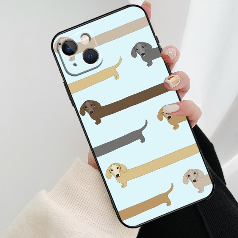 Cute Dachshund Sausage Dog Phone Case For iPhone 17 Pro Max 16 15 11 13 12 14 Pro Max mini 15 16 Plus 16e 17 Air Cover