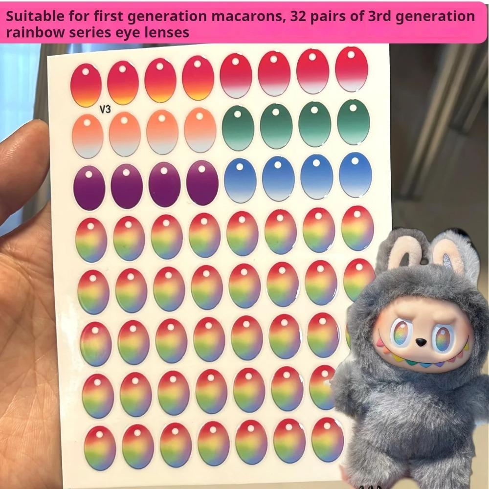 

Подходящие 17/38см Labubu V1v2v3 Запасные наклейки для глаз Виниловые контактные линзы Макияж Наклейки для глаз Сделай сам Кукла Детский подарок Игрушка Милый