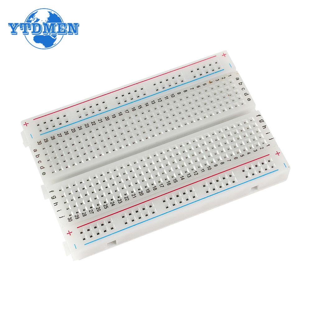 10PCS 400 Tie Point Breadboard for Arduino Solderless PCB Test Board 400 Hole Breadboard Universal DIY Kits