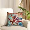 Popular Chinese Mytho Animation Nezha Cushion Cover Reversible Plush Pillow Cover Soft Fluffy Home Decor for Sofa Bedroom