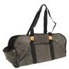 Log Carrier Waxed Canvas Dark Green Waterproof Large Capacity Reinforced Handles Foldable Anti Slip Firewood Bag for