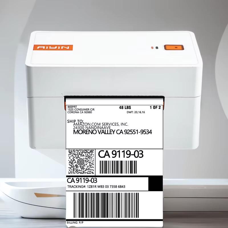 Bluetooth Thermal Barcode Printer with Universal Compatibility and Express Waybill Printing