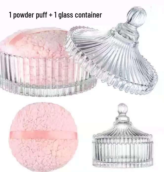 Large Nian Gao Fluff Setting Powder Cushion - Cotton Candy Flocked Powder Puff